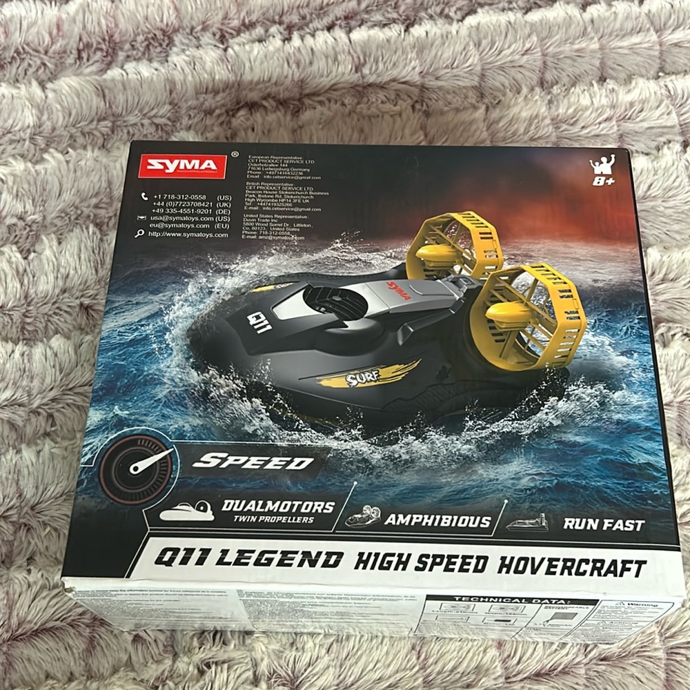 SYMA Remote Control Boat for Kids and Adults, 2.4GHz Q11 Amphibious RC Boats